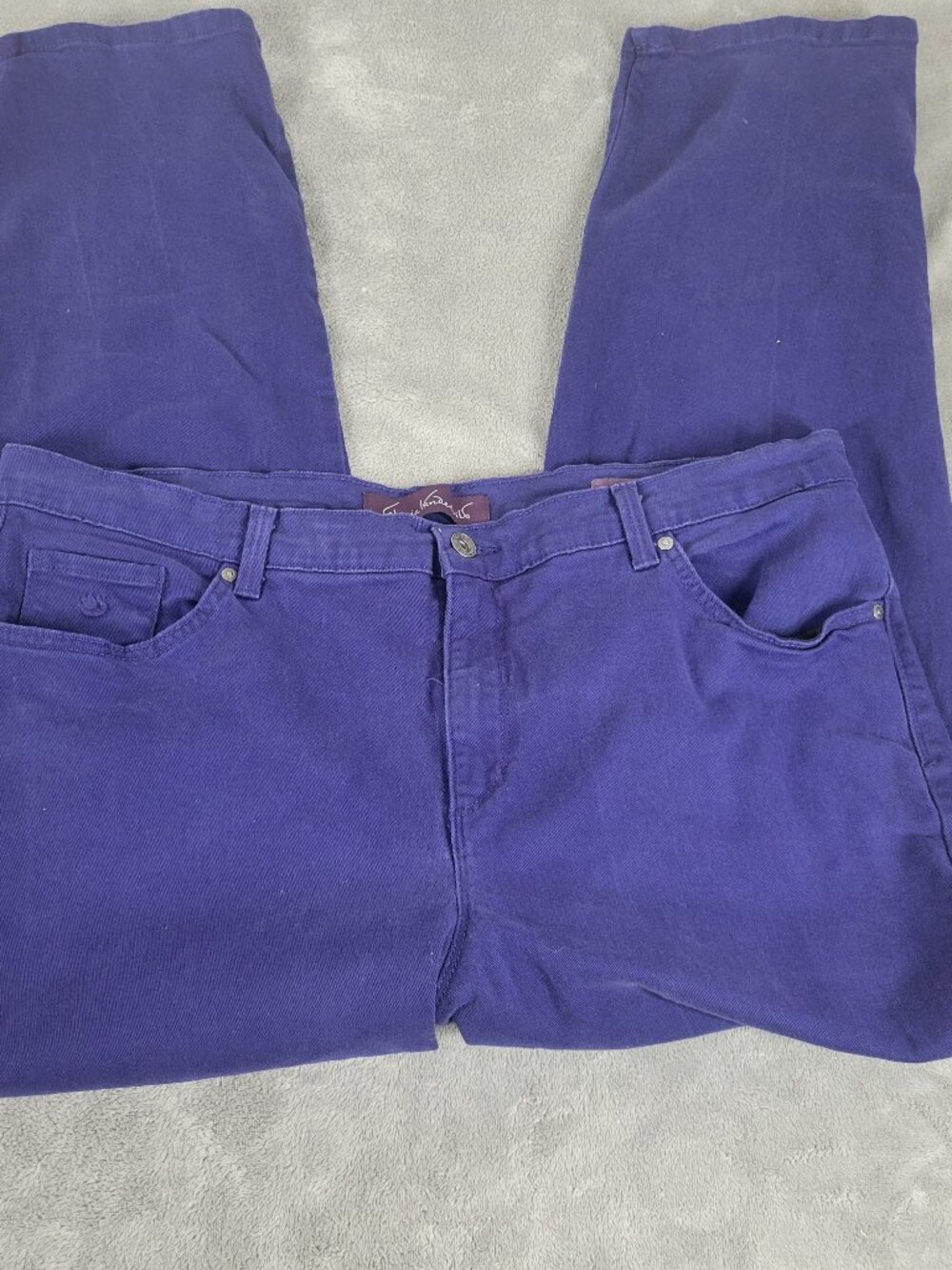 Gloria Vanderbilt Amanda Jeans 18W Blue Straight Leg Stretch Elastic Waist SL84E